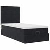 VidaXL Cadre de lit ottoman avec matelas noir 100x200cm velours