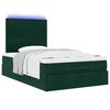 vidaXL Cadre de lit ottoman avec matelas vert fonc&eacute; 120x190 cm velours