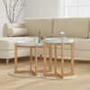 vidaXL Tables basses 2 pcs Blanc Bois d'ingénierie et pin massif