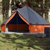 vidaXL Tente familiale tipi 6 personnes gris et orange imperm&eacute;able