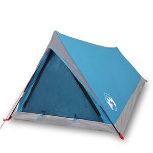 vidaXL Tente de camping 2 personnes bleu imperm&eacute;able