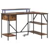 vidaXL Bureau Ch&ecirc;ne fum&eacute; Bois d'ing&eacute;nierie 120 x 79 x 86,5 cm