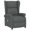 vidaXL Fauteuil de massage &eacute;lectrique &agrave; oreilles gris fonc&eacute; Tissu