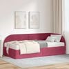 vidaXL Cadre de lit d'angle avec matelas 2 pcs Rouge Velours