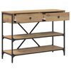 vidaXL Table console avec tiroir Marron 100 x 34,5 x 75 cm bois
