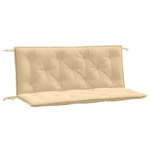 vidaXL Coussins de banc de jardin lot de 2 beige m&eacute;lang&eacute; tissu
