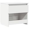 vidaXL Table de chevet blanc brillant 40x30x39 cm bois d&rsquo;ing&eacute;nierie