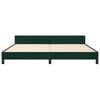 vidaXL Cadre de lit sans matelas vert fonc&eacute; 200x200 cm velours
