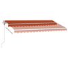 vidaXL Auvent automatique sur pied 400x300 cm Orange/marron