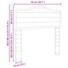 vidaXL T&ecirc;te de lit avec t&ecirc;te de lit Blanc 75 cm Bois d'ing&eacute;nierie