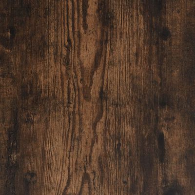 vidaXL Table de chevet avec pieds en bois Chêne fumé 40x35x50 cm