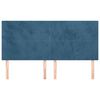 vidaXL T&ecirc;te de lit Bleu fonc&eacute; 180 x 5 x 118/128 cm Velours