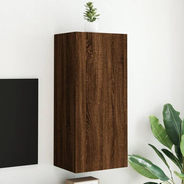 vidaXL Meuble TV mural ch&ecirc;ne marron 40,5x30x90 cm bois d'ing&eacute;nierie