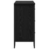 vidaXL Commode avec tiroir 2 pcs Ch&ecirc;ne noir 91 x 35,5 x 74,5 cm