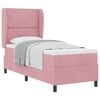 vidaXL Lit &agrave; ressorts avec matelas Rose 200 x 80 cm Polyester