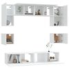 vidaXL Ensemble de meubles TV 8 pcs Blanc Bois d'ing&eacute;nierie