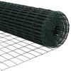 vidaXL Cl&ocirc;ture avec poteau Vert 0,4 x 25 m Acier et PVC