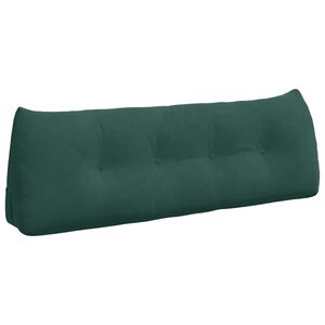 vidaXL Coussin de Dos Vert fonc&eacute; 140 x 24 x 50 cm Velours
