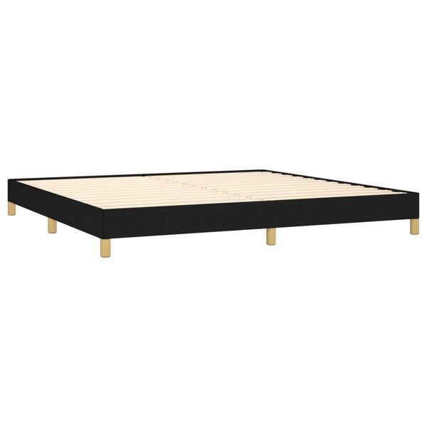 vidaXL Cadre de lit sans matelas noir 200x200 cm tissu