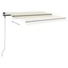 vidaXL Auvent automatique sur pied 400x300 cm Crème