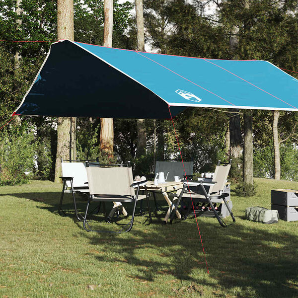 vidaXL Bâche de camping bleu 420x440 cm imperméable