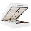 vidaXL Lit ottoman avec matelas & LED blanc pur 120x190cm similicuir