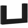 vidaXL Ensemble meuble TV 4 pc Ch&ecirc;ne noir Bois d'ing&eacute;nierie