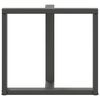 vidaXL Pieds de table &agrave; manger en T 2 pi&egrave;ces Anthracite 70x35x(72-73) cm Acier