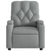 vidaXL Fauteuil inclinable &eacute;lectrique Gris clair Tissu