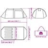 vidaXL Tente de camping tunnel 4 personnes bleu imperméable