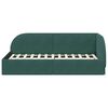 vidaXL Cadre de lit d'angle Vert foncé 80 cm x 200 cm tissu