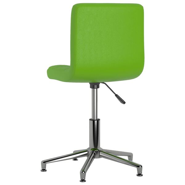 vidaXL Chaise pivotante de salle &agrave; manger Vert Similicuir