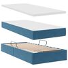 vidaXL Lit avec rangement et matelas Bleu fonc&eacute; 90 x 200 cm Velours