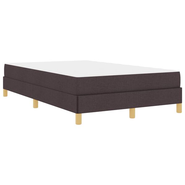 vidaXL Lit &agrave; ressorts avec matelas Marron fonc&eacute; 120 x 190 cm tissu