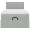 vidaXL Cadre de lit ottoman et matelas gris clair 90x190 cm velours