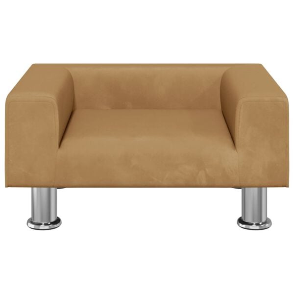 vidaXL Canapé pour enfants marron 50x40x26,5 cm velours