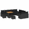 vidaXL Ensemble de canap&eacute; de jardin 13 pc Noir polyrotin