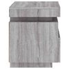 vidaXL Armoire de chevet avec lumières LED sonoma gris 40x39x48,5 cm