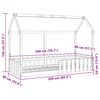 vidaXL Cadre de lit d'enfants forme de maison sans matelas 80x200 cm