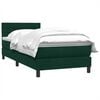 vidaXL Sommier &agrave; lattes de lit et matelas vert fonc&eacute; 80x220 cm velours