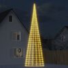 vidaXL Sapin de Noël à LED sur mât de drapeau 3000 LED blanc 800 cm