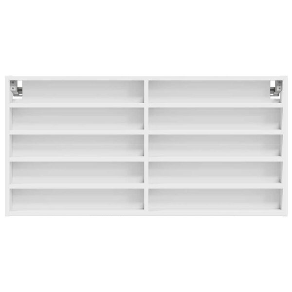 vidaXL Armoire &agrave; vitrine blanc 100x8,5x50 cm bois d'ing&eacute;nierie