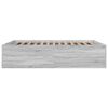 vidaXL Cadre de lit sans matelas sonoma gris 150x200 cm