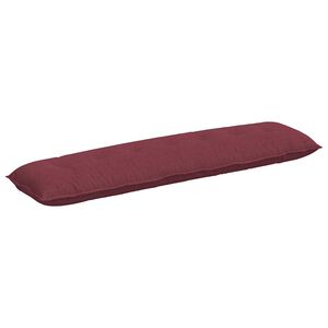 vidaXL Coussin de Dos Bordeaux 200 x 19 x 50 cm tissu