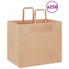 vidaXL Sacs en papier 250 pcs avec poign&eacute;es marron 32x22x28 cm