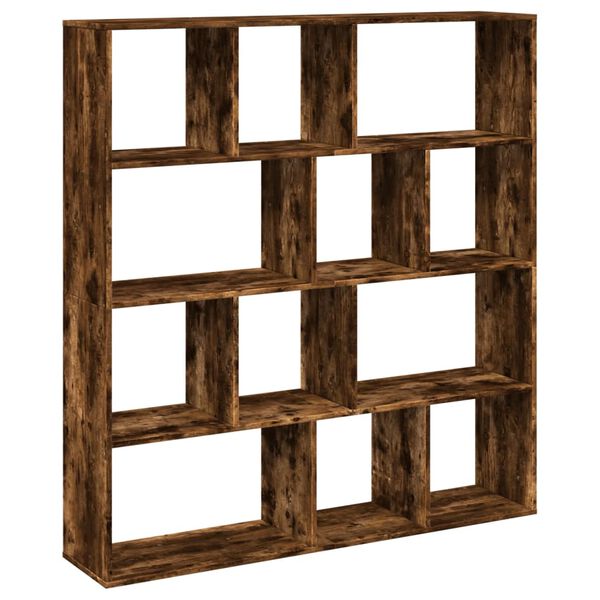 vidaXL Biblioth&egrave;que ch&ecirc;ne fum&eacute; 132x29x141,5 cm bois d'ing&eacute;nierie