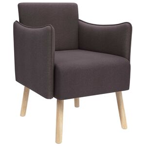 vidaXL Chaise d'appoint Marron fonc&eacute; Tissu