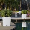 LECHUZA Jardini&egrave;re CUBE Cottage 40 ALL-IN-ONE Blanc