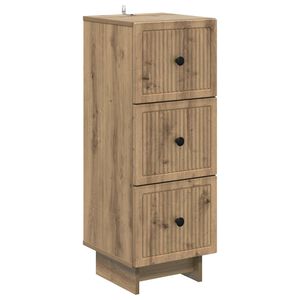 vidaXL Armoire &agrave; tiroirs Ch&ecirc;ne artisanal 33 x 34,5 x 90 cm