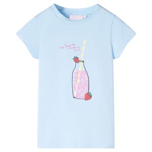 vidaXL T-shirt pour enfants bleu doux 140